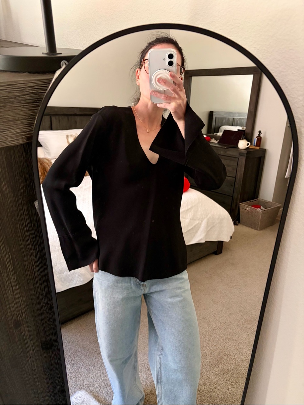 Forte Forte Sabl V neck in Nero